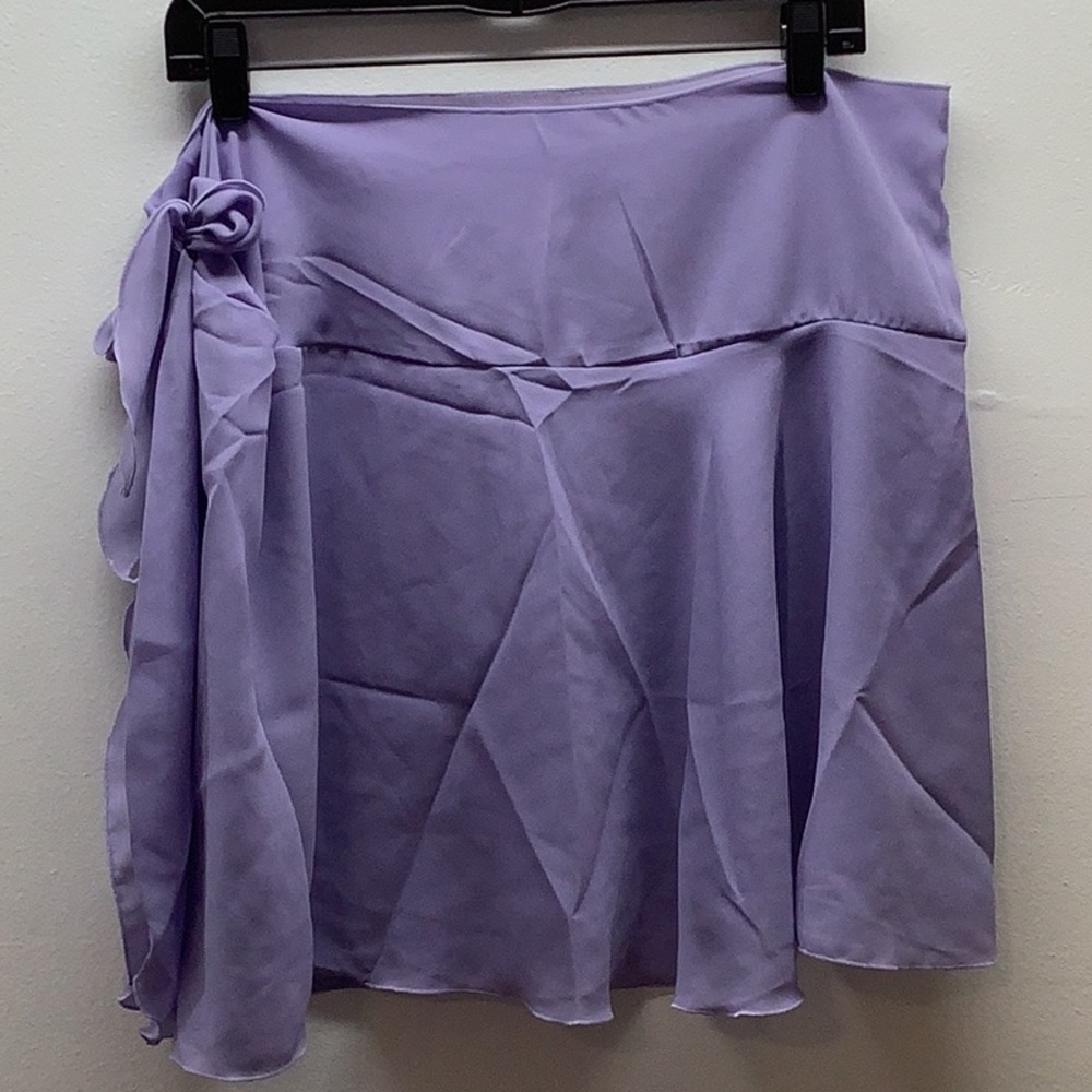Lago Mar Light Purple Ruffle Lettuce Trim Sarong, Made In USA. New With Tag.